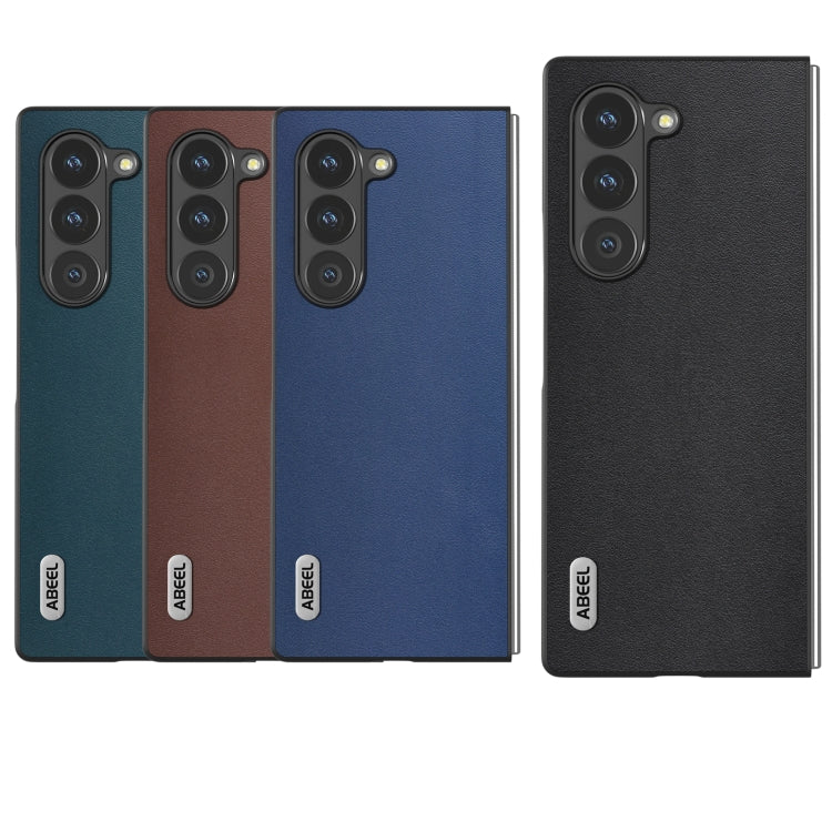 For Samsung Galaxy Z Fold6 ABEEL Genuine Leather Xiaoya Series Phone Case