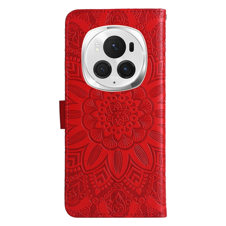 For Honor Magic6 Pro Embossed Sunflower Leather Phone Case