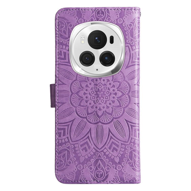 For Honor Magic6 Pro Embossed Sunflower Leather Phone Case