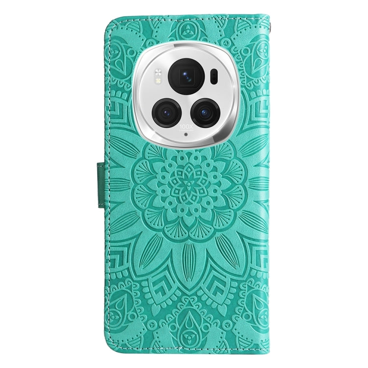 For Honor Magic6 Pro Embossed Sunflower Leather Phone Case