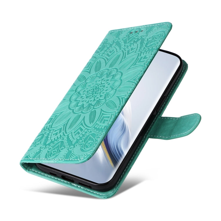 For Honor Magic6 Pro Embossed Sunflower Leather Phone Case