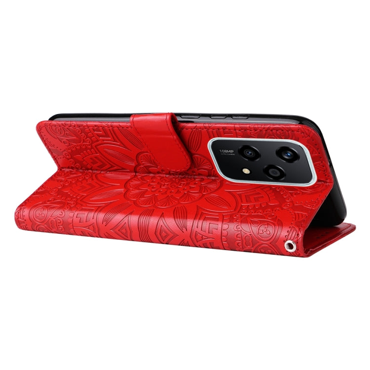 For Honor 200 Lite Global Embossed Sunflower Leather Phone Case