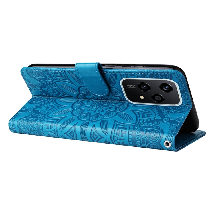 For Honor 200 Lite Global Embossed Sunflower Leather Phone Case