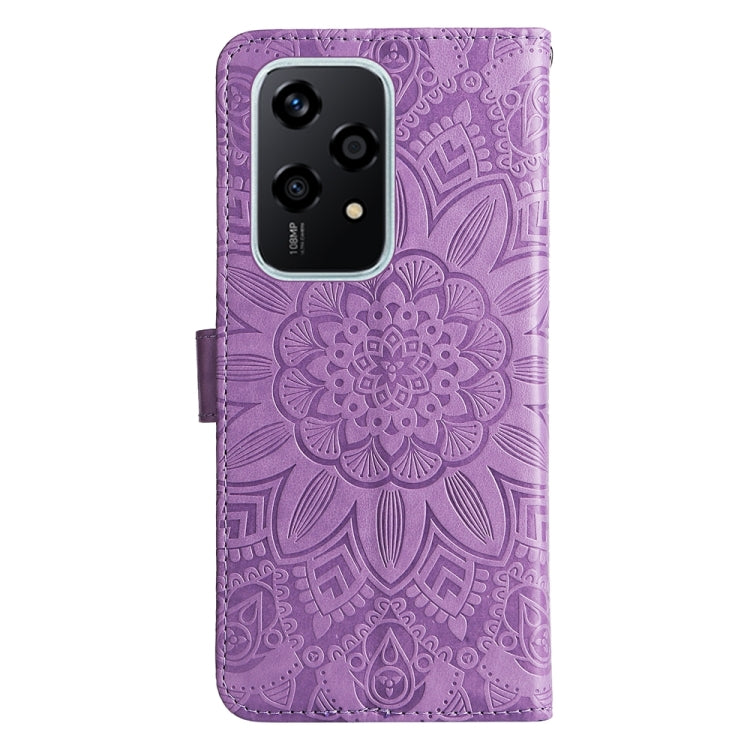 For Honor 200 Lite Global Embossed Sunflower Leather Phone Case