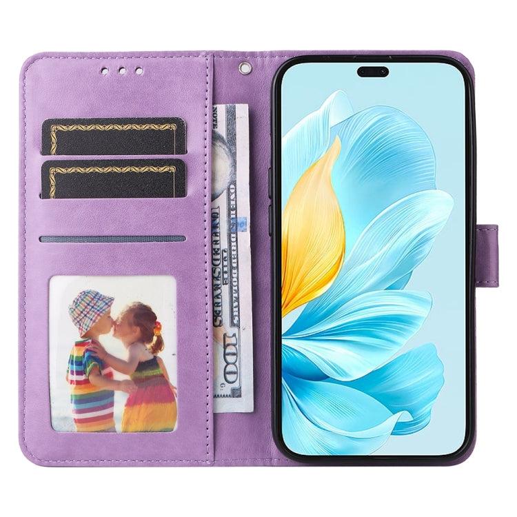 For Honor 200 Lite Global Embossed Sunflower Leather Phone Case
