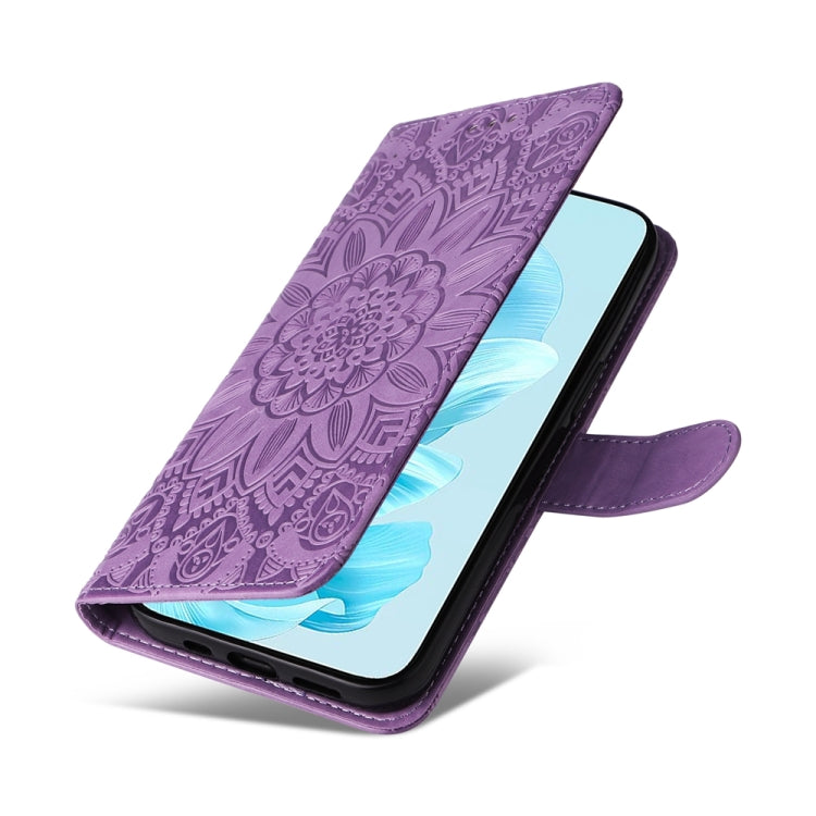 For Honor 200 Lite Global Embossed Sunflower Leather Phone Case