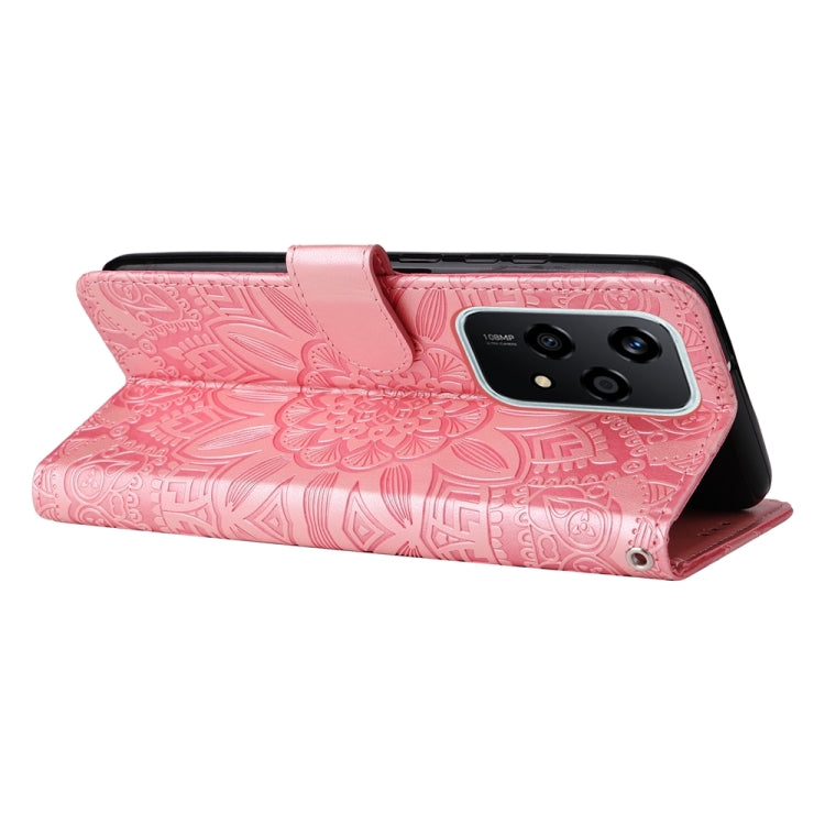 For Honor 200 Lite Global Embossed Sunflower Leather Phone Case