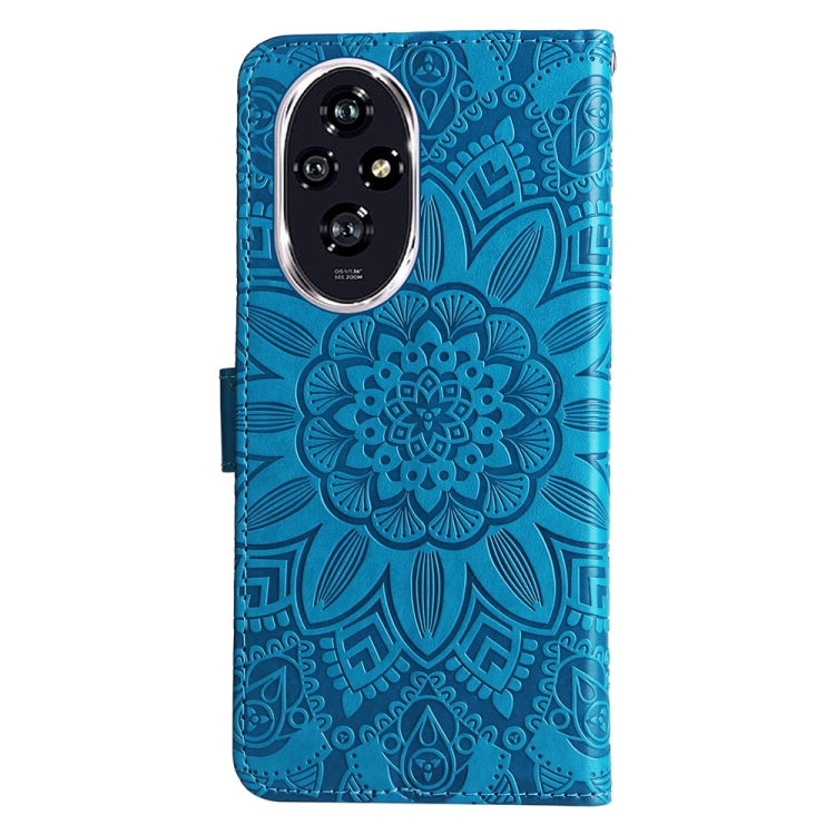 For Honor 200 Embossed Sunflower Leather Phone Case