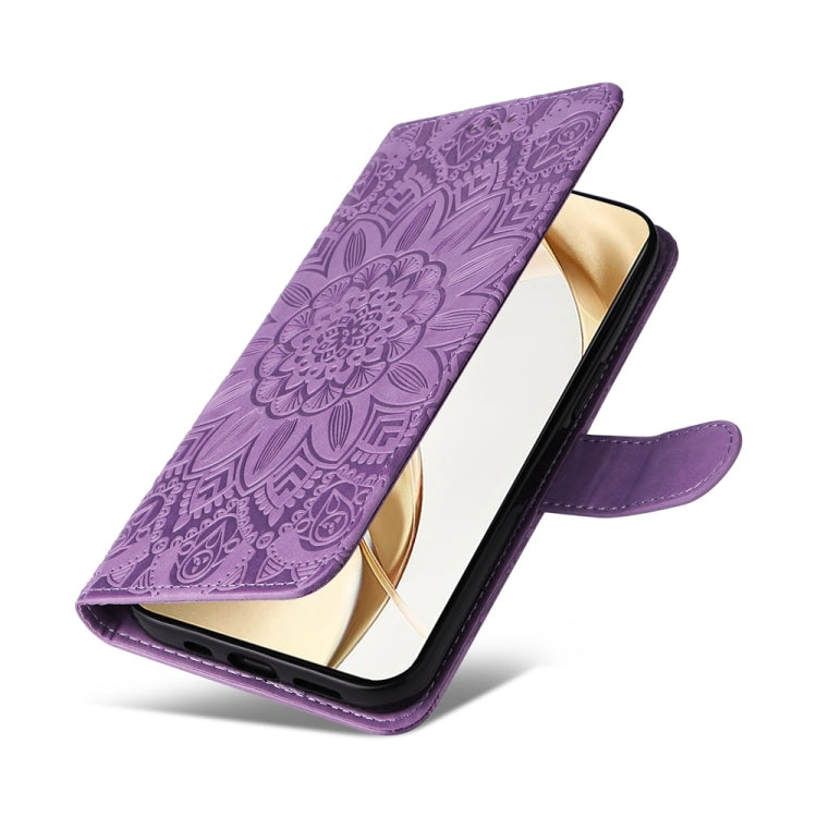 For Honor 200 Embossed Sunflower Leather Phone Case