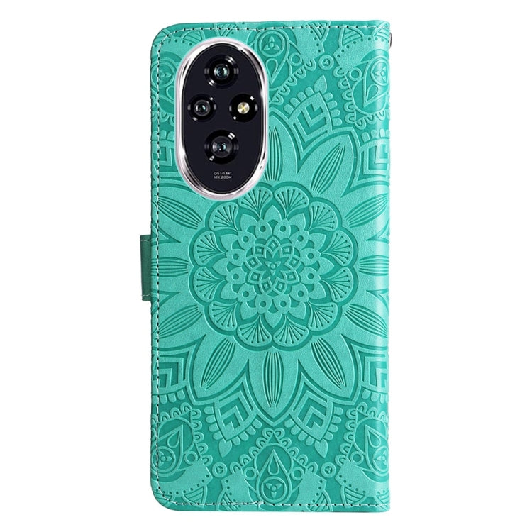 For Honor 200 Embossed Sunflower Leather Phone Case