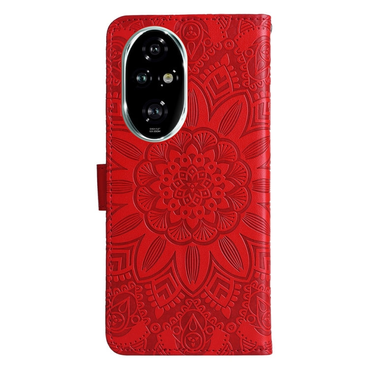 For Honor 200 Pro Embossed Sunflower Leather Phone Case