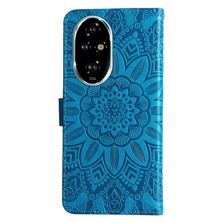 For Honor 200 Pro Embossed Sunflower Leather Phone Case