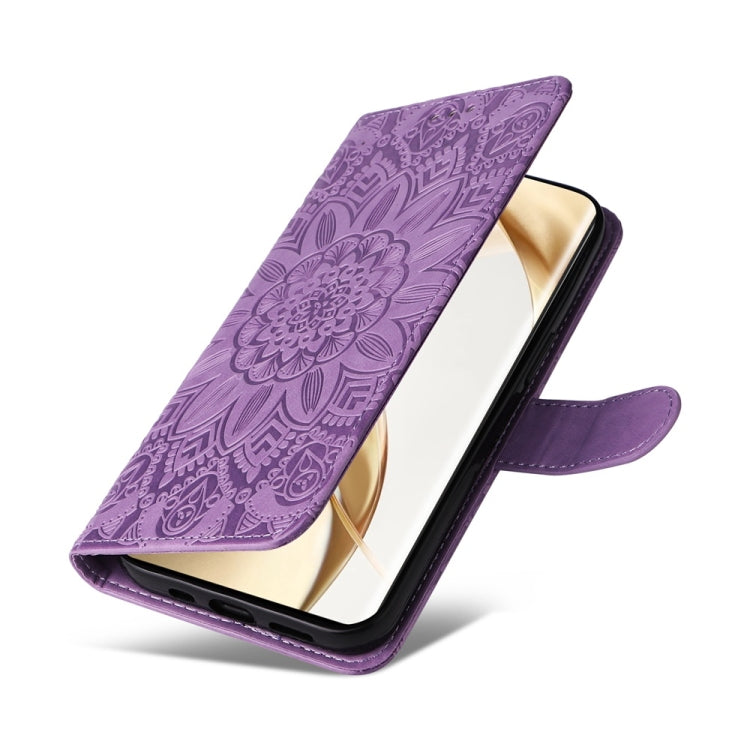 For Honor 200 Pro Embossed Sunflower Leather Phone Case