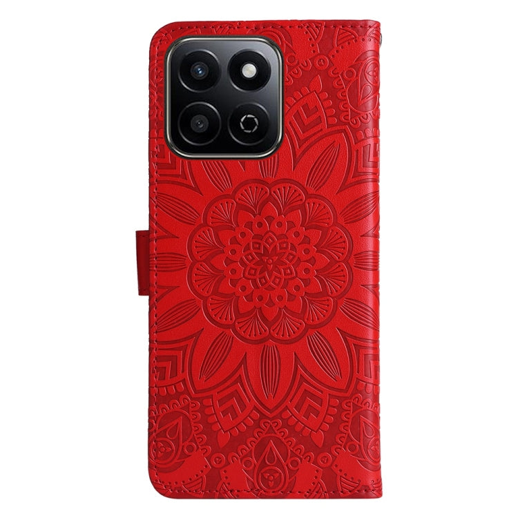 For Honor Play 60 Plus Embossed Sunflower Leather Phone Case