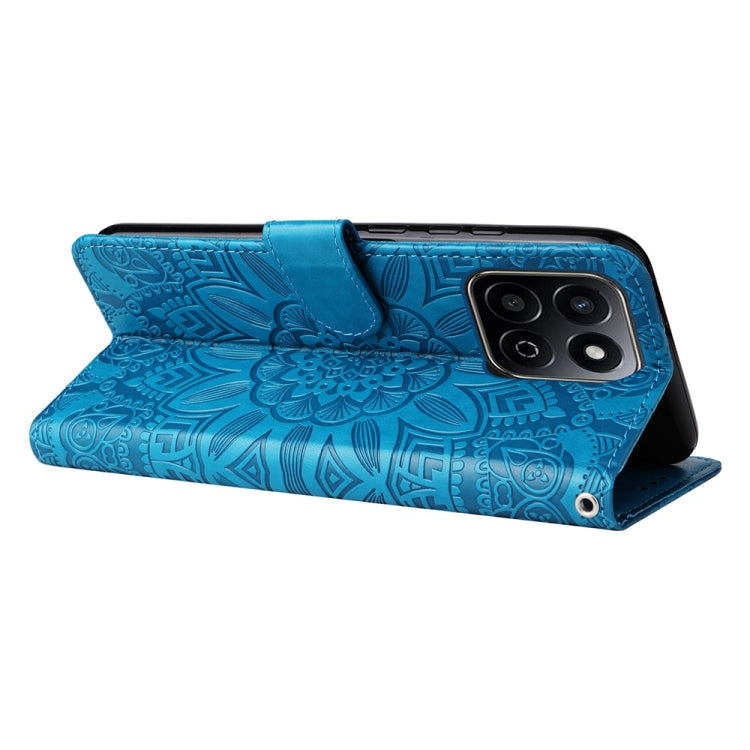 For Honor Play 60 Plus Embossed Sunflower Leather Phone Case