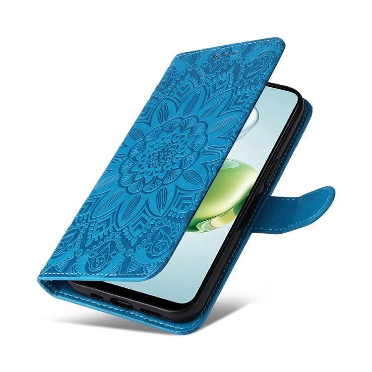 For Honor Play 60 Plus Embossed Sunflower Leather Phone Case