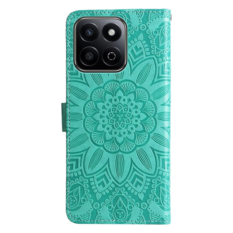 For Honor Play 60 Plus Embossed Sunflower Leather Phone Case