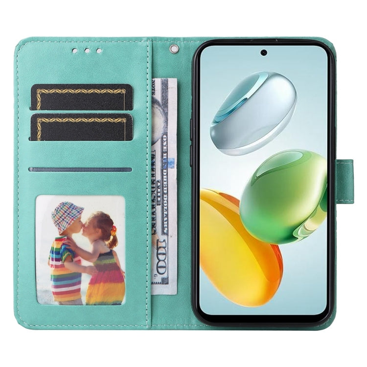 For Honor Play 60 Plus Embossed Sunflower Leather Phone Case