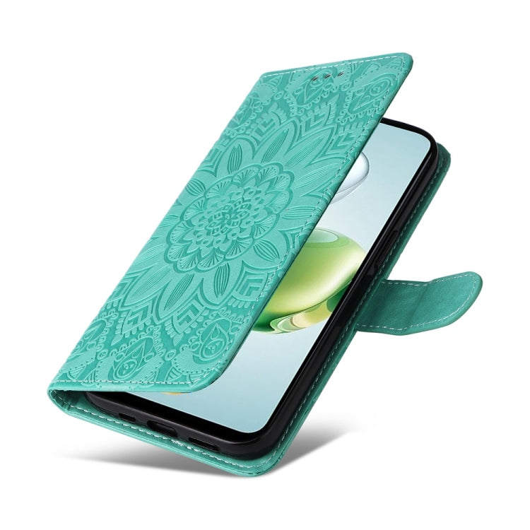 For Honor Play 60 Plus Embossed Sunflower Leather Phone Case
