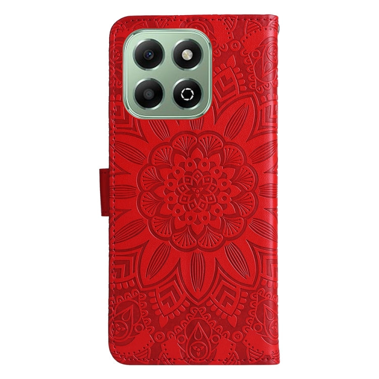 For Honor X6b 4G / X6c 4G / X5b / X5b Plus Embossed Sunflower Leather Phone Case