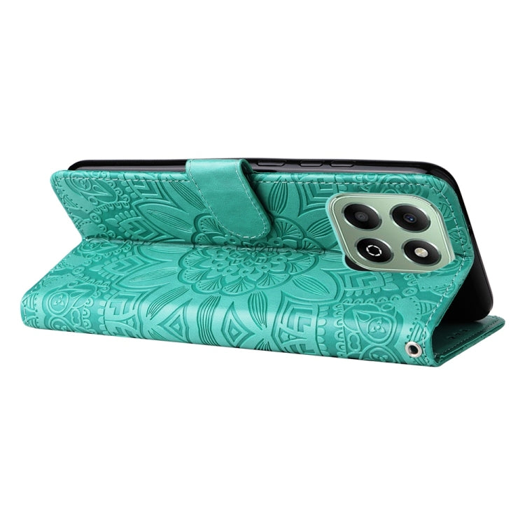 For Honor X6b 4G / X6c 4G / X5b / X5b Plus Embossed Sunflower Leather Phone Case