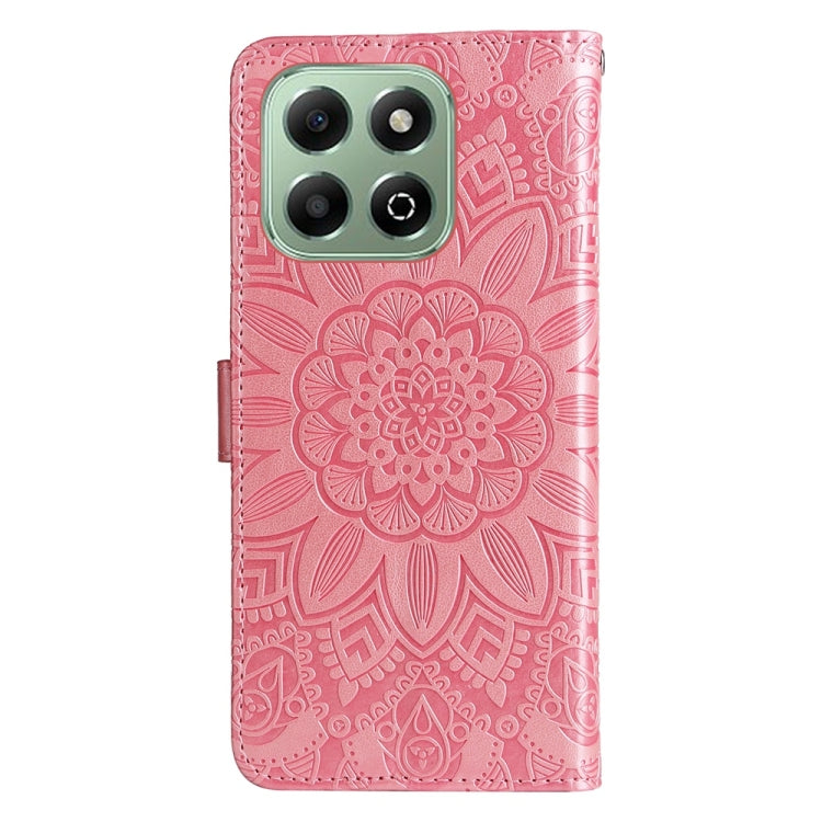 For Honor X6b 4G / X6c 4G / X5b / X5b Plus Embossed Sunflower Leather Phone Case