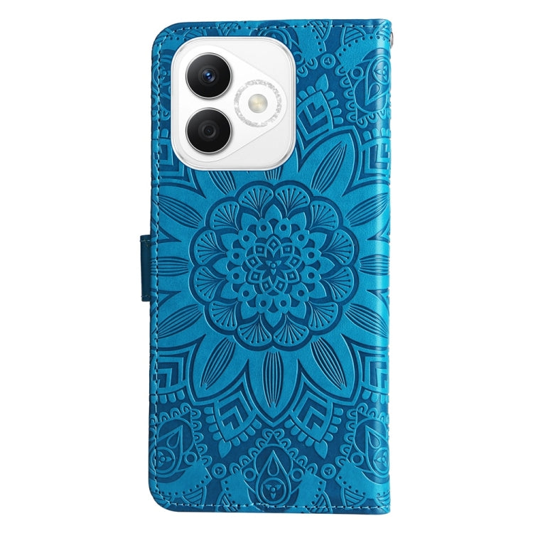 For Honor X60i Embossed Sunflower Leather Phone Case