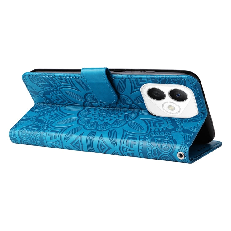 For Honor X60i Embossed Sunflower Leather Phone Case