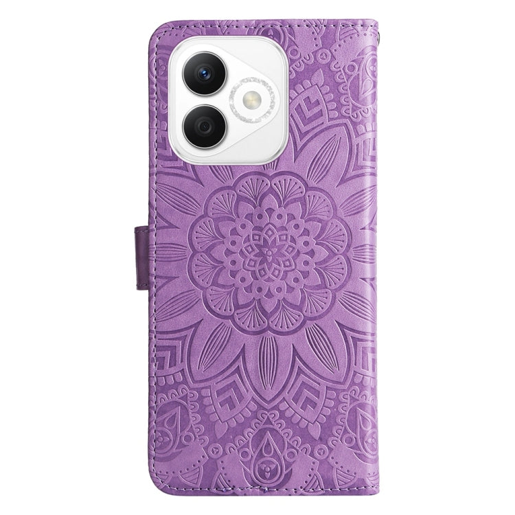 For Honor X60i Embossed Sunflower Leather Phone Case