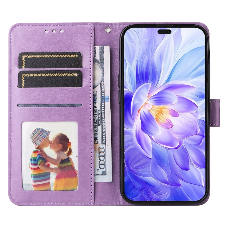For Honor X60i Embossed Sunflower Leather Phone Case