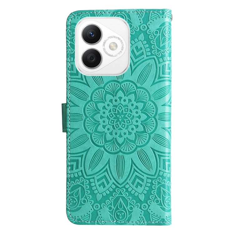 For Honor X60i Embossed Sunflower Leather Phone Case