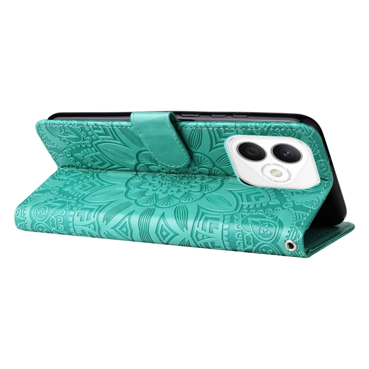 For Honor X60i Embossed Sunflower Leather Phone Case