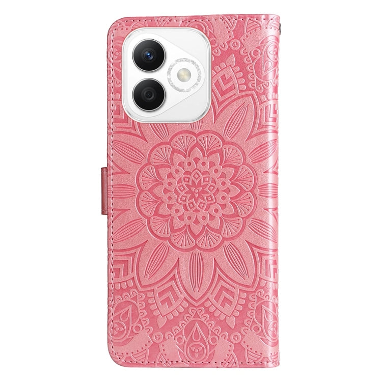 For Honor X60i Embossed Sunflower Leather Phone Case