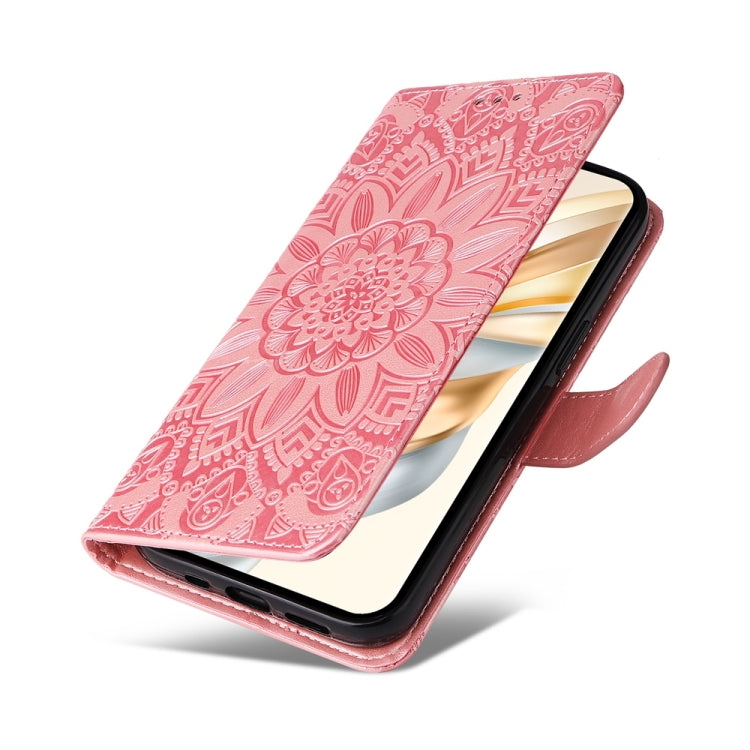 For Honor X9c / Magic7 Lite Embossed Sunflower Leather Phone Case