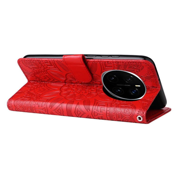 For Honor Magic7 Pro Embossed Sunflower Leather Phone Case