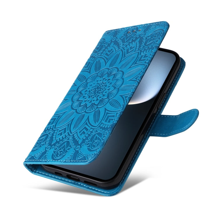 For Honor Magic7 Pro Embossed Sunflower Leather Phone Case