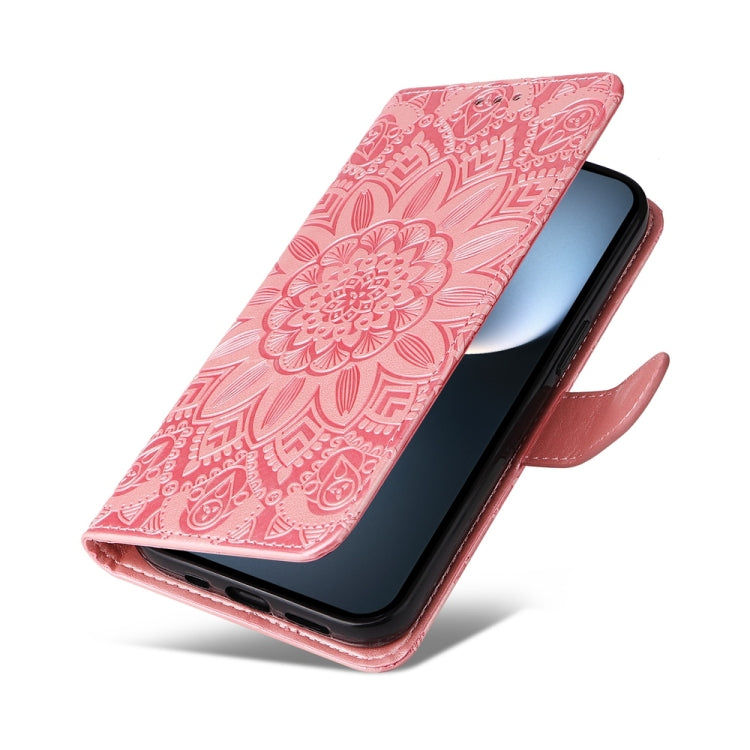 For Honor Magic7 Pro Embossed Sunflower Leather Phone Case