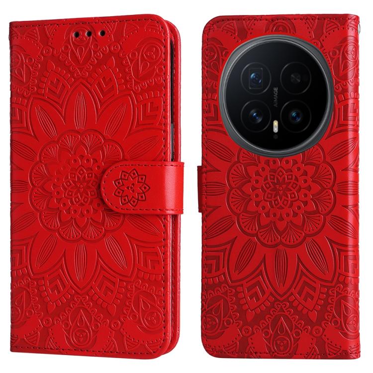 For Honor Magic8 Embossed Sunflower Leather Phone Case