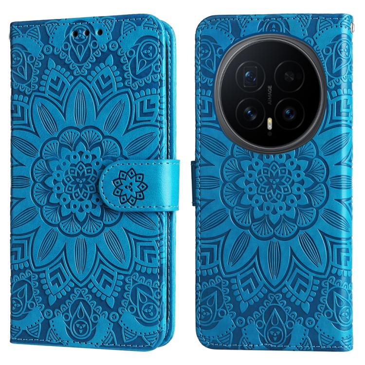 For Honor Magic8 Embossed Sunflower Leather Phone Case