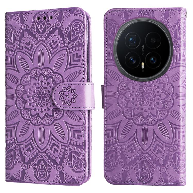 For Honor Magic8 Embossed Sunflower Leather Phone Case