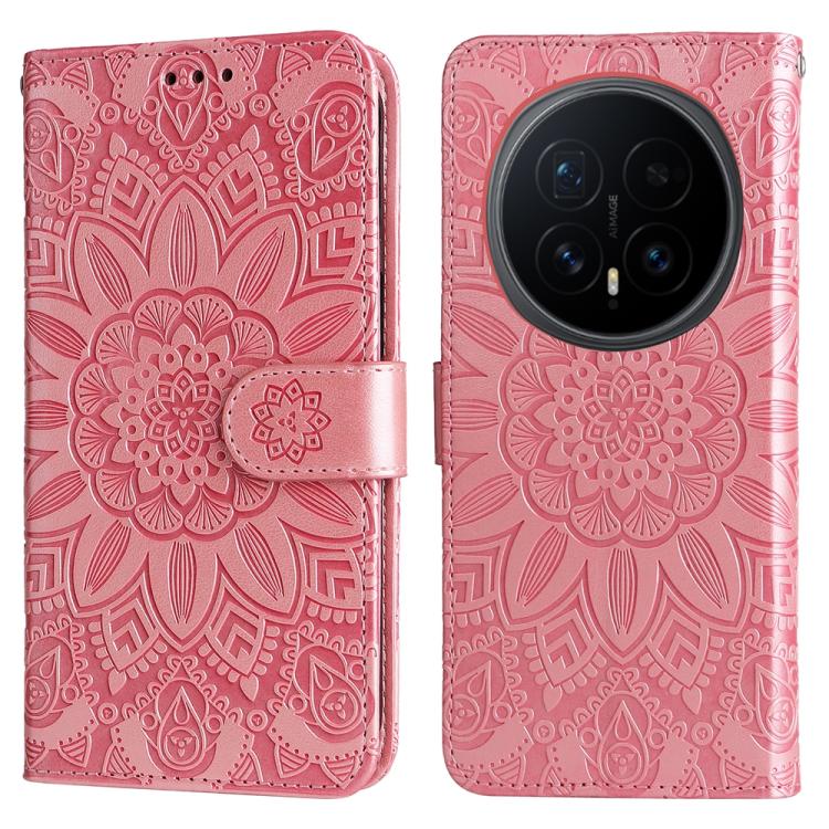 For Honor Magic8 Embossed Sunflower Leather Phone Case