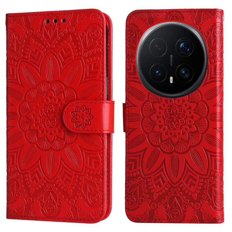 For Honor Magic8 Pro Embossed Sunflower Leather Phone Case