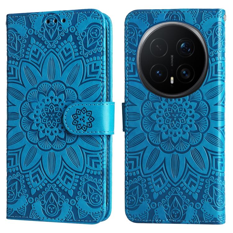 For Honor Magic8 Pro Embossed Sunflower Leather Phone Case