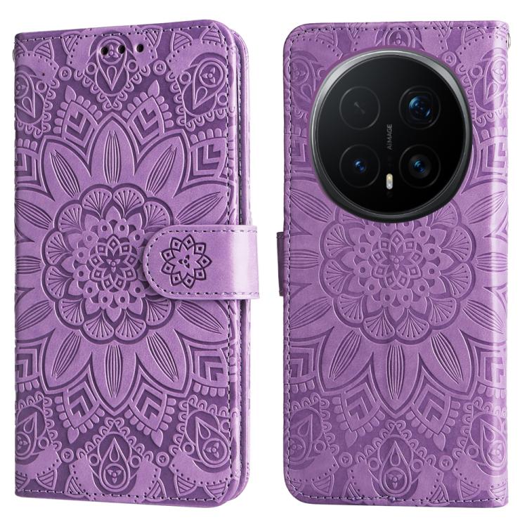 For Honor Magic8 Pro Embossed Sunflower Leather Phone Case