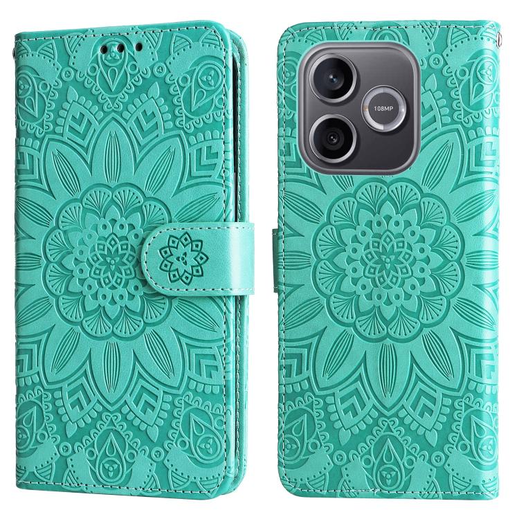 For Honor 600 Lite Global Embossed Sunflower Leather Phone Case
