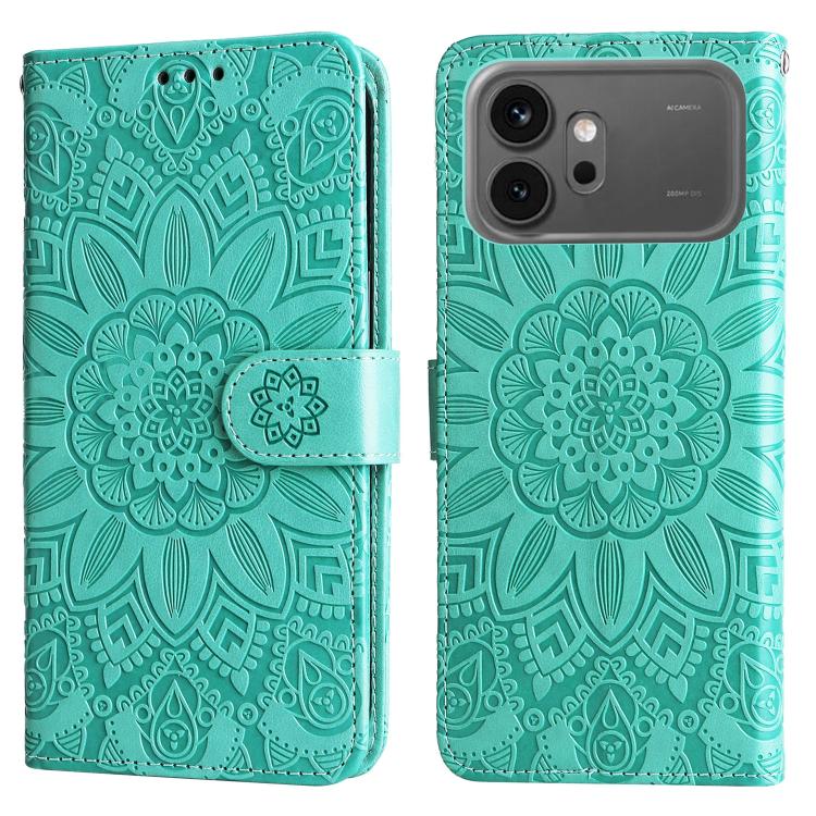 For Honor 600 Global / 600 Pro Global Embossed Sunflower Leather Phone Case