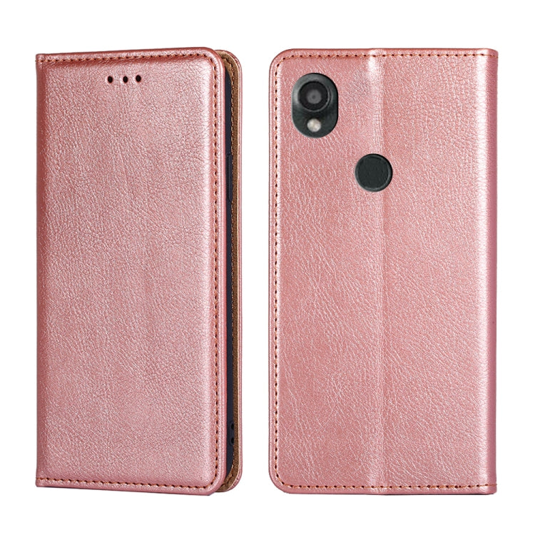 For Kyocera Digno SX3-KYG02 Gloss Oil Solid Color Magnetic Leather Phone Case