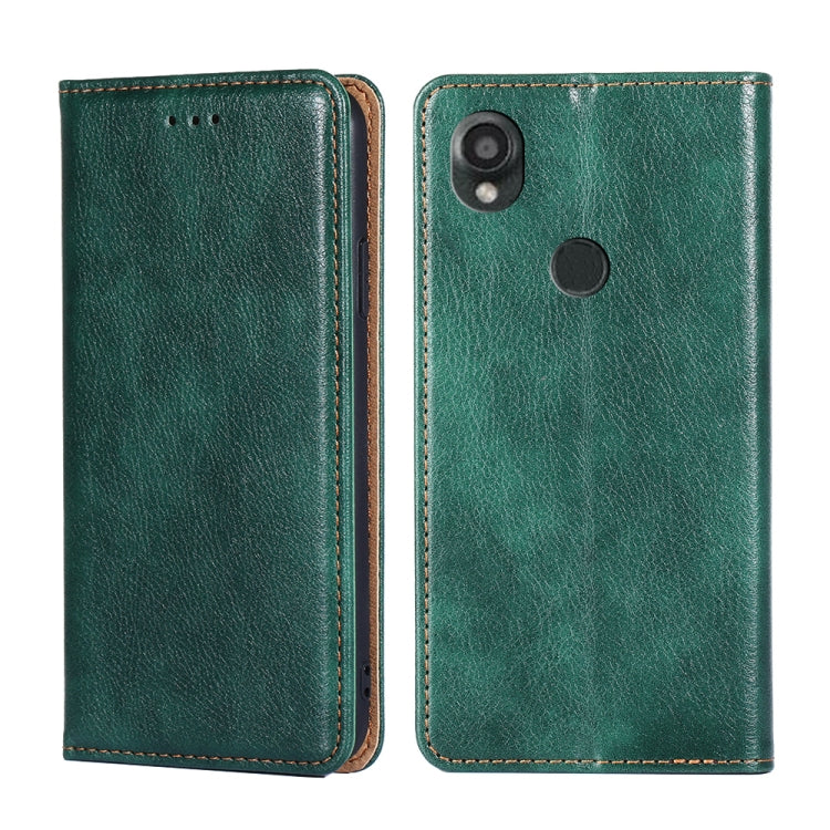 For Kyocera Digno SX3-KYG02 Gloss Oil Solid Color Magnetic Leather Phone Case