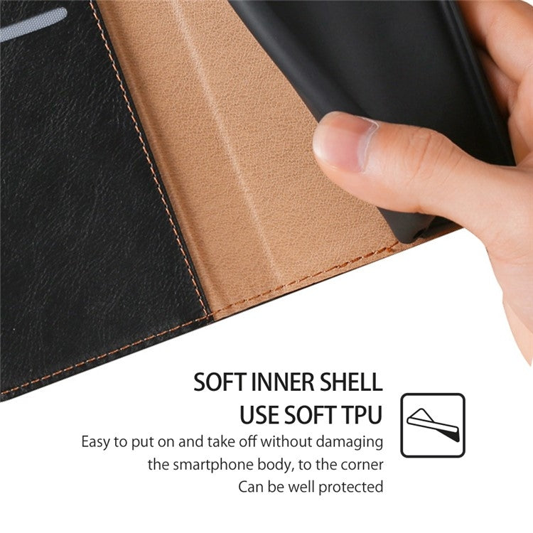 For Samsung Galaxy M55 5G Gloss Oil Solid Color Magnetic Leather Phone Case