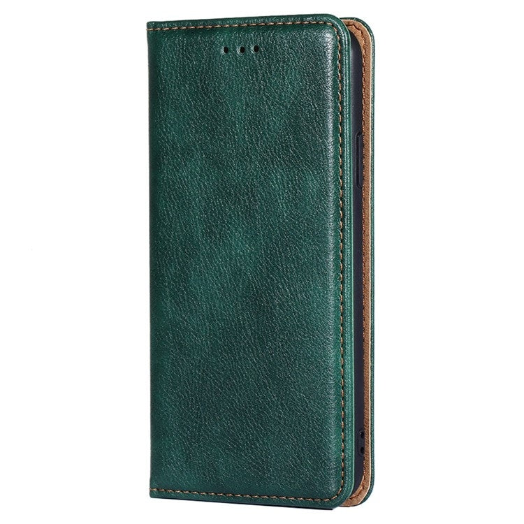For Samsung Galaxy M55 5G Gloss Oil Solid Color Magnetic Leather Phone Case